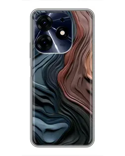 Чехол для TECNO Spark 10 Pro с картинкой «Цветные волны каньона»