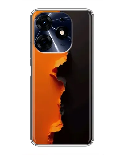 Чехол для TECNO Spark 10 Pro с картинкой «Оранжевый разлом»
