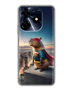 Чехол для TECNO Spark 10 Pro с картинкой «Капи-мен супергерой»