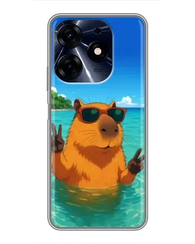 Чехол для TECNO Spark 10 Pro с картинкой «Морская капибара»