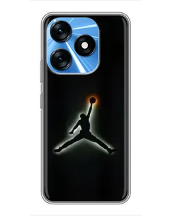 Чехол для TECNO Spark 10 с картинкой «Jordan Gradient Logo»