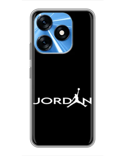 Чехол для TECNO Spark 10 с картинкой «Jordan White Logo»