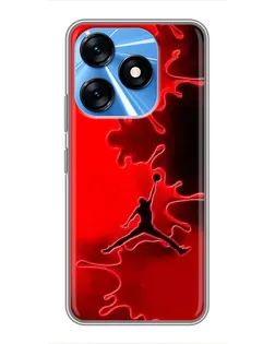 Чехол для TECNO Spark 10 с картинкой «Jordan Red Smoke»