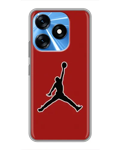 Чехол для TECNO Spark 10 с картинкой «Jordan Red Back»