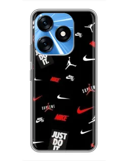 Чехол для TECNO Spark 10 с картинкой «Nike Mix Pattern»
