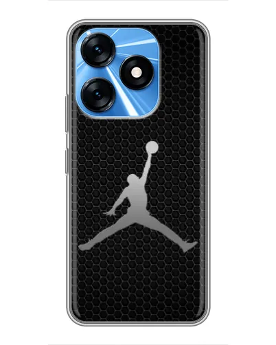 Чехол для TECNO Spark 10 с картинкой «Jordan Dark Carbon»