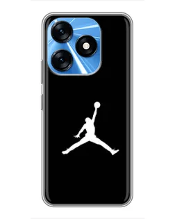 Чехол для TECNO Spark 10 с картинкой «Jordan Silhouette»