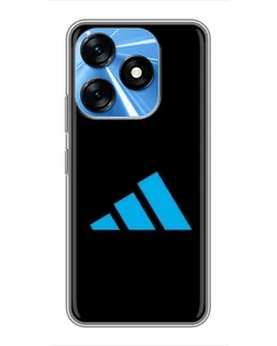 Чехол для TECNO Spark 10 с картинкой «Adidas Cyan Logo»