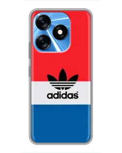 Чехол для TECNO Spark 10 с картинкой «Ретро блоки Adidas»
