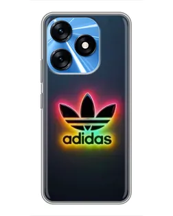 Чехол для TECNO Spark 10 с картинкой «Неоновый Adidas»