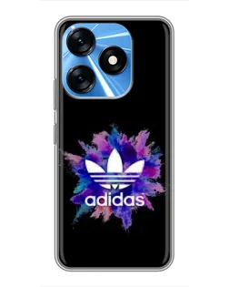 Чехол для TECNO Spark 10 с картинкой «Взрыв красок Adidas»