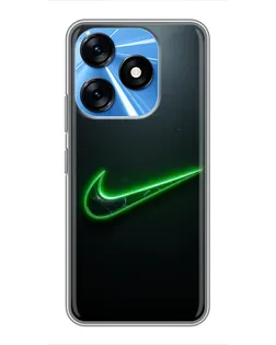 Чехол для TECNO Spark 10 с картинкой «Неоновый контур Nike» Чехол для TECNO Spark 10 с картинкой «Неоновый контур Nike»