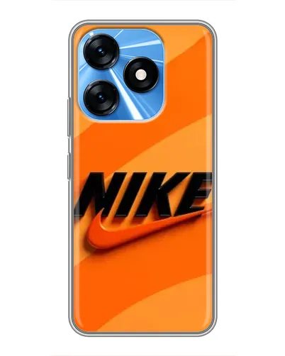 Чехол для TECNO Spark 10 с картинкой «Оранжевый драйв Nike»