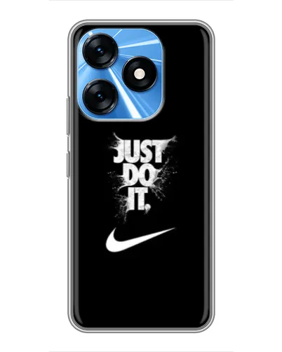 Чехол для TECNO Spark 10 с картинкой «Текстовый принт Nike»