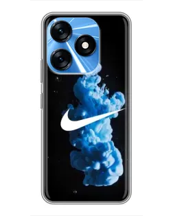 Чехол для TECNO Spark 10 с картинкой «Nike и синий дым» Чехол для TECNO Spark 10 с картинкой «Nike и синий дым»