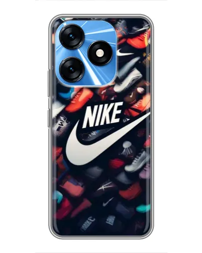 Чехол для TECNO Spark 10 с картинкой «Коллекция кроссовок Nike»