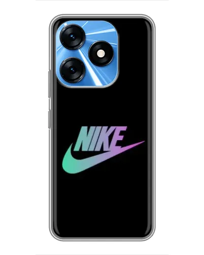 Чехол для TECNO Spark 10 с картинкой «Nike — городская ночь»