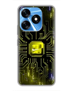 Чехол для TECNO Spark 10 с картинкой «Nike — золотая искра» Чехол для TECNO Spark 10 с картинкой «Nike — золотая искра»