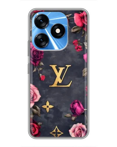 Чехол для TECNO Spark 10 с картинкой «Цветочный Louis Vuitton»