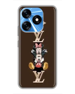 Чехол для TECNO Spark 10 с картинкой «LV и Микки Маус»