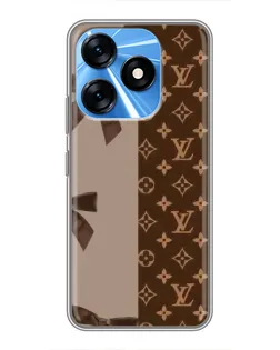 Чехол для TECNO Spark 10 с картинкой «Louis Vuitton — банты»