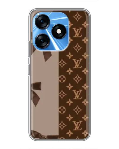 Чехол для TECNO Spark 10 с картинкой «Louis Vuitton — банты»