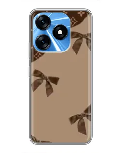 Чехол для TECNO Spark 10 с картинкой «LV — кофейный атлас»