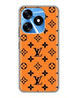Чехол для TECNO Spark 10 с картинкой «Оранжевый стиль LV»