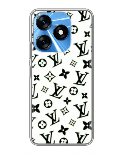 Чехол для TECNO Spark 10 с картинкой «Монохромный хаос LV»