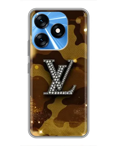 Чехол для TECNO Spark 10 с картинкой «Камуфляжный Louis Vuitton»