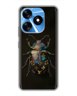 Чехол для TECNO Spark 10 с картинкой «LV — мраморный принт»
