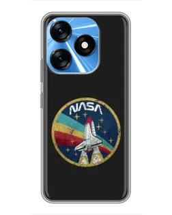 Чехол для TECNO Spark 10 с картинкой «NASA — эмблема миссии»
