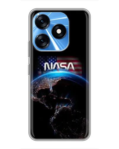 Чехол для TECNO Spark 10 с картинкой «Земля из космоса NASA»