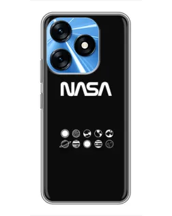 Чехол для TECNO Spark 10 с картинкой «NASA — технический принт» Чехол для TECNO Spark 10 с картинкой «NASA — технический принт»