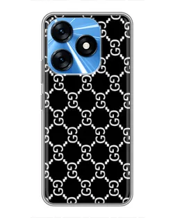 Чехол для TECNO Spark 10 с картинкой «Gucci — сетчатый паттерн»