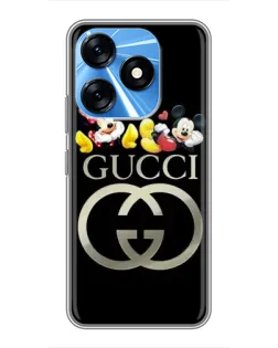 Чехол для TECNO Spark 10 с картинкой «Gucci — герои Disney»