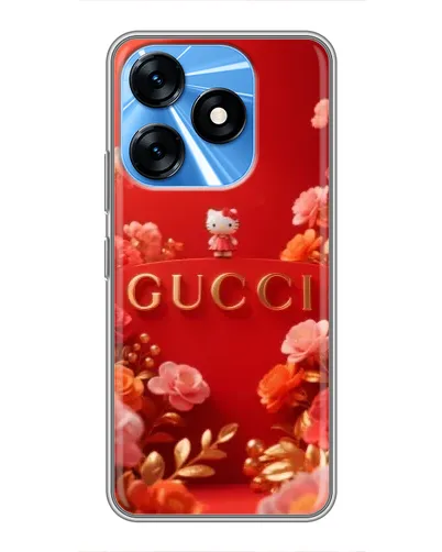 Чехол для TECNO Spark 10 с картинкой «Gucci — золотой сад»
