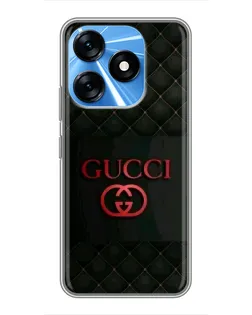 Чехол для TECNO Spark 10 с картинкой «Gucci — стеганый черный»