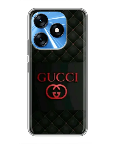 Чехол для TECNO Spark 10 с картинкой «Gucci — стеганый черный»