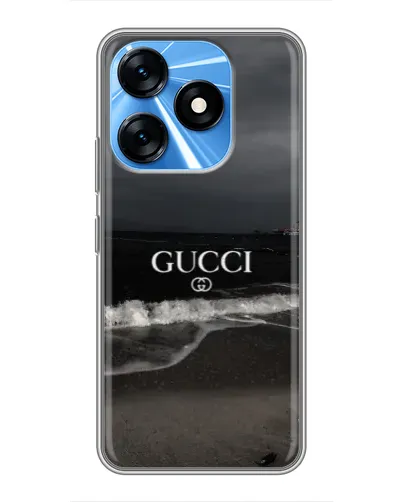 Чехол для TECNO Spark 10 с картинкой «Gucci — морской прибой»