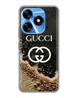 Чехол для TECNO Spark 10 с картинкой «Gucci — песчаные дюны»