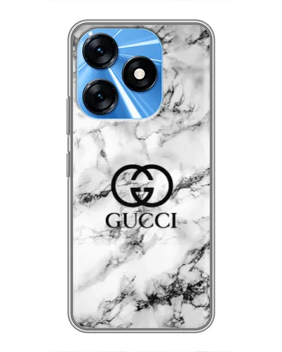 Чехол для TECNO Spark 10 с картинкой «Gucci — мраморный шик»