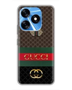 Чехол для TECNO Spark 10 с картинкой «Gucci — брендированный десерт»
