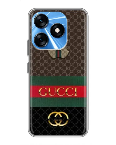 Чехол для TECNO Spark 10 с картинкой «Gucci — брендированный десерт»