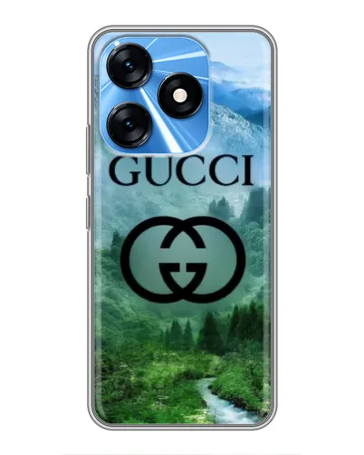 Чехол для TECNO Spark 10 с картинкой «Gucci — горный пейзаж»