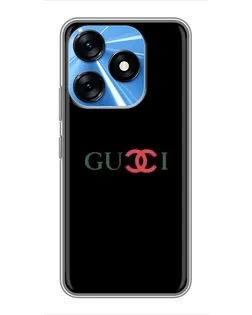 Чехол для TECNO Spark 10 с картинкой «Gucci — красный градиент»