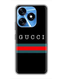 Чехол для TECNO Spark 10 с картинкой «Gucci — красный пояс»