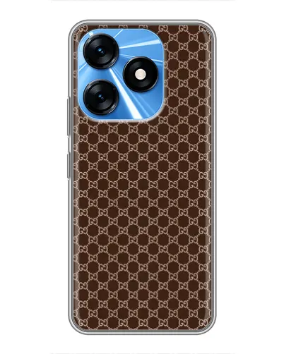 Чехол для TECNO Spark 10 с картинкой «Gucci — шоколадная сетка» Чехол для TECNO Spark 10 с картинкой «Gucci — шоколадная сетка»