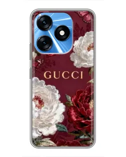 Чохол для TECNO Spark 10 з картинкою «Gucci — бордові троянди» Чохол для TECNO Spark 10 з картинкою «Gucci — бордові троянди»
