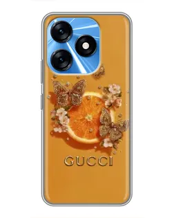 Чохол для TECNO Spark 10 з картинкою «Gucci — золоті метелики» Чохол для TECNO Spark 10 з картинкою «Gucci — золоті метелики»